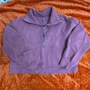 Lululemon oversized scuba funnel neck velvet dust xs/s